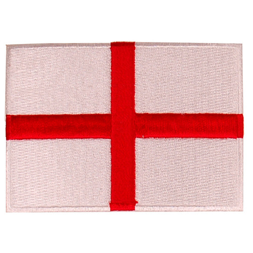 Strijkapplicatie/Patch - Vlag Engels St Georges Cross - 8x6cm 