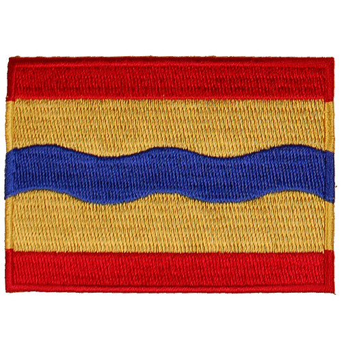 Strijkapplicatie/Patch - Vlag Overijssel - 8x6cm 