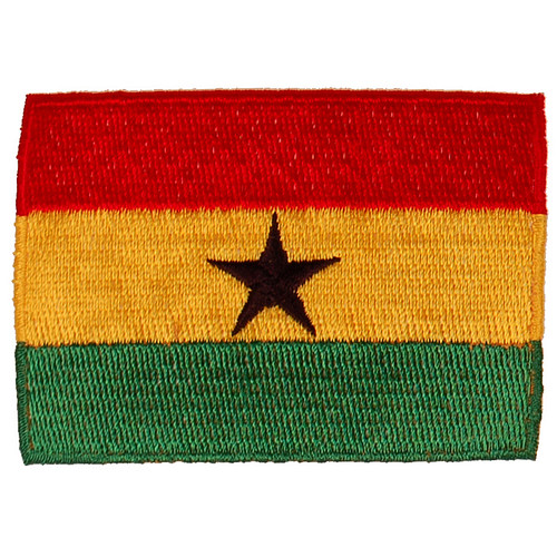 Strijkapplicatie/Patch - Vlag Ghana - 8x6cm 