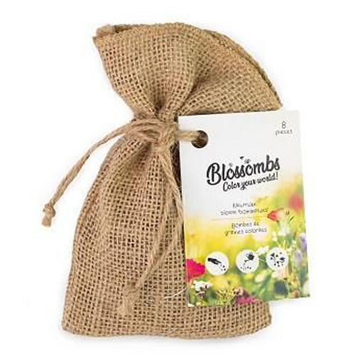 Blossombs Bloem Bommetjes in Jute Zakje - 8 Stuks 