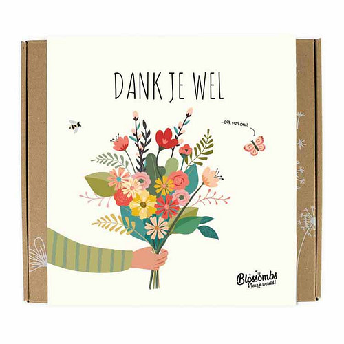 Blossombs Giftbox Medium - Dank je wel - 9x Bloemzaadbommetjes - 100% Biologisch