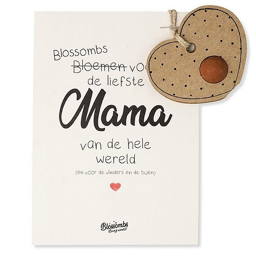 Blossombs Bloem Bommetje Hanger - Blossombs Liefste Mama 