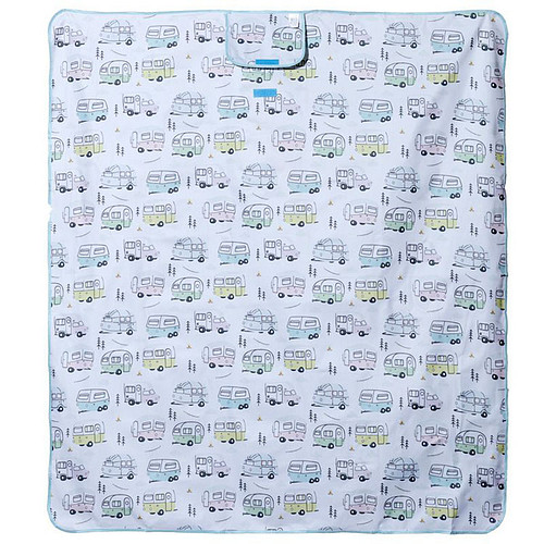 Picknickdeken Caravans in het Bos - Lichtblauw - 158x140cm