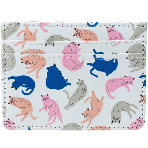 Kaarthouder Cats Life - Stoffen RFID-Bescherming - Originele Licentie - 7,5x10x0,2cm