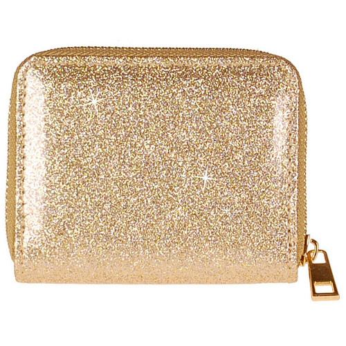 Meisjes portemonnee goudkleurig glitter