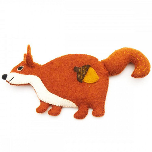 Vilten Portemonnee Bos Eekhoorn - 12,5x28cm