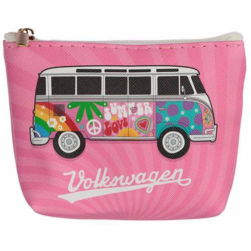 Kleine portemonnee Volkswagen Kampeerbus roze