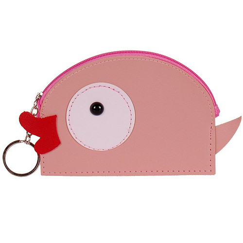 Portemonneetje rits Vis terracotta - 13x9cm