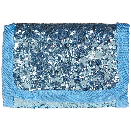 Portemonnee blauw met glitters