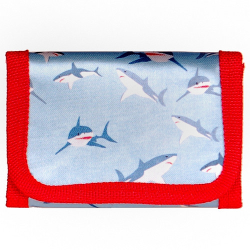 Portemonnee lichtblauw haaien