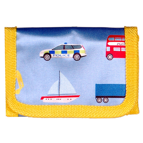  Portemonnee lichtblauw auto's