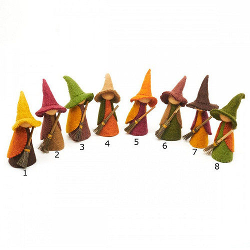 Vilten Heksje Aardtinten 13cm 