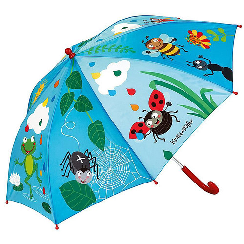 Kinderparaplu Blauw met Insecten - 72cm - KrabbelKäfer