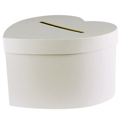 Enveloppen Doos Wit Karton Hartvormig - Creatief & Hobby & DIY - Duurzaam - 24.5x25x15cm