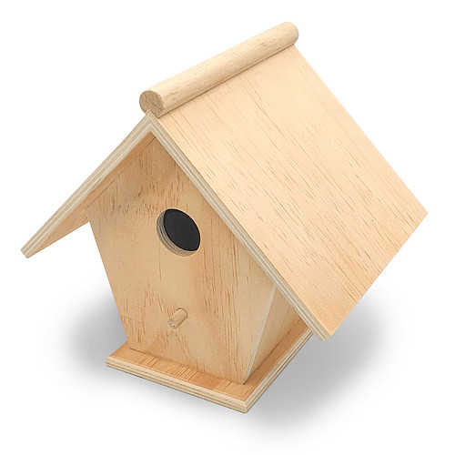 Vogelhuisje - Hobby/DIY/Homedeco - Onbewerkt FSC Hout- 21x19x17cm