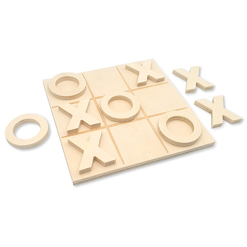 Boter Kaas en Eieren - Spel - Hobby/DIY Onbehandeld FSC Hout - 15,5x15,5cm