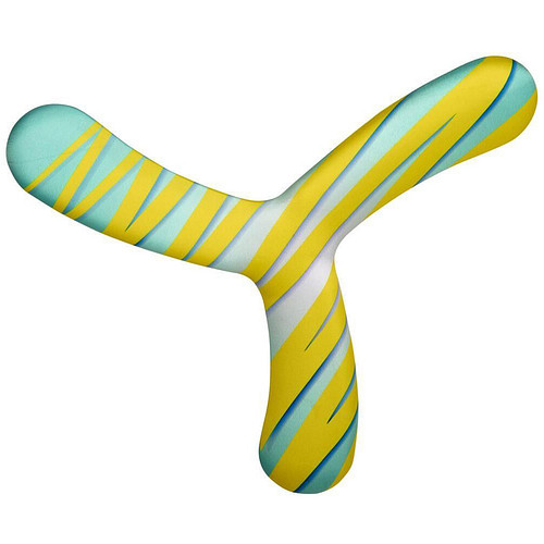 Boemerang - Blauw/Geel - EVA Kunststof - 23cm