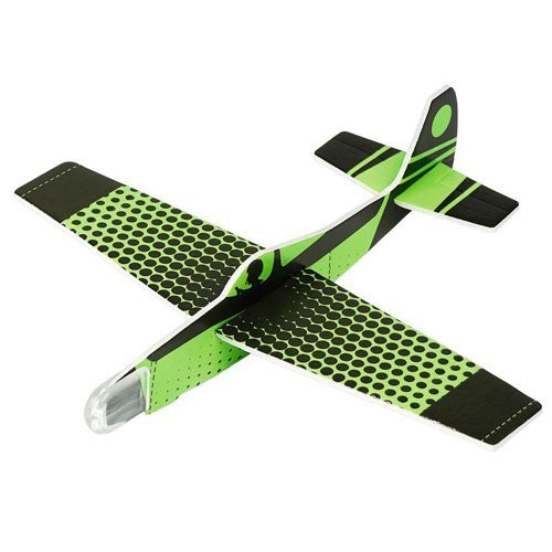 Werpvliegtuig Glow in the Dark - Zwart/Groen