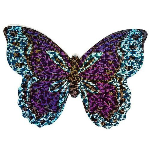 Mini-vlieger Vlinder - 10x7cm - Glitters Paars/Blauw