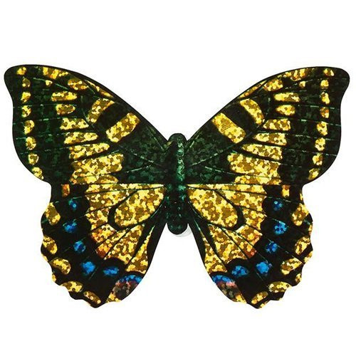 Mini-vlieger Vlinder - 10x7cm - Glitters Geel/Blauw