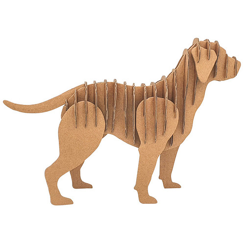 3D Model Karton Puzzel - Hond Small - DIY Hobby Knutselen - 20x14x4cm