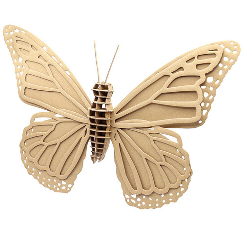 3D Model Karton Puzzel - Vlinder Groot - DIY Hobby Knutsellen - 59.5x36x4.5cm