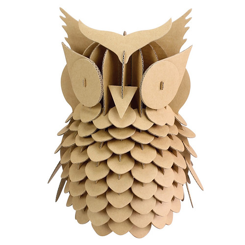 3D Model Karton Puzzel - Uil Vogel - DIY Hobby Knutsellen - 20x25cm