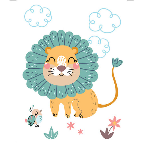 Diamond Painting Knutselset Kind 6+ - Leeuw Tekening - Kaart - incl. Pen - 15x20cm