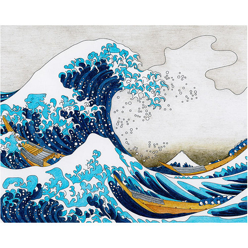 Diamond Painting Set - Katsushika Hokusai - Grote Golf - Onder de Golf voor de Kust van Kanagawa - incl. Pen & Wax - 40x50cm