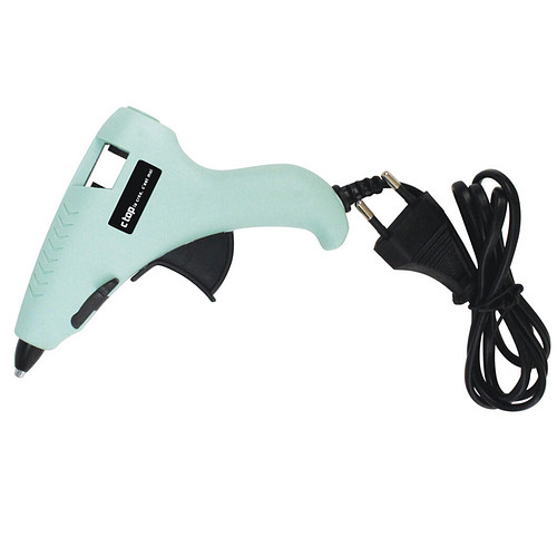 Lijmpistool Mintgroen 15W - incl 2 Lijmsticks 7mm - Hobby & DIY & Creatief - Inklapbare Standaard - Ergonomisch - 13cm