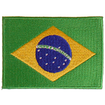 Strijkapplicatie 8x6cm vlag Brazilië