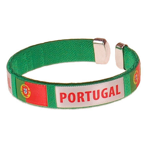 Armbandje - Portugal Vlag - Groen - Voetbal - Onesize 