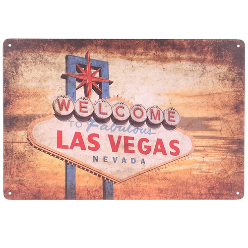 Metalen plaatje - Las Vegas