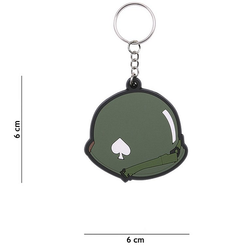 Sleutelhanger PVC - Helm Groen WWII - 506th parachute infantry regiment
