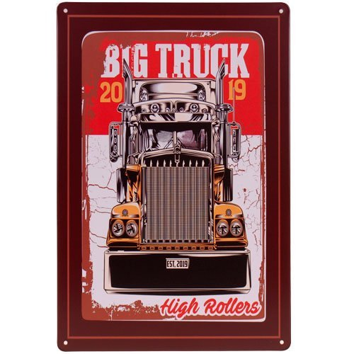 Metalen plaatje Mack - Big Truck - High Rollers - 33x21 cm