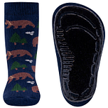 Antislipsokken Ewers Volwassenen - Donkerblauw met Beren en Bomen - Siliconenzool
