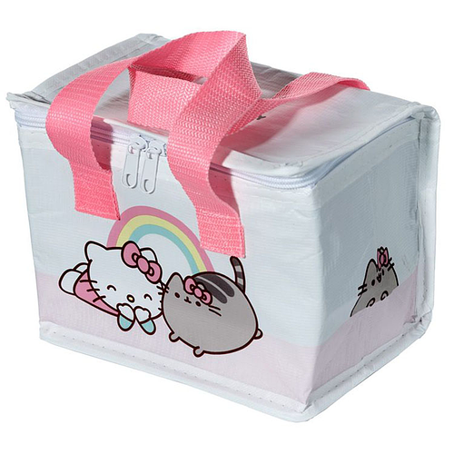 Koeltas Hello Kitty & Pusheen met Regenboog RPET - 16x21x14cm