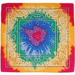 Bandana / Doek - Regenboogkleuren Tie Dye - Katoen - 50x50cm