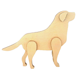 Hond - Hout 3D Staand - Hobby & DIY - Duurzaam & Onbehandeld Hout - 9.5x12.5x2cm