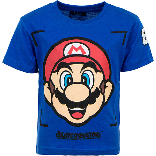 T-shirt Kindermaat - Super Mario - Blauw - Korte Mouw