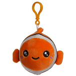 Sleutelhanger - Tashanger Pluche Clownsvis - Oranje - 7,5cm