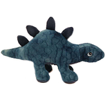 Eco Knuffel met geborduurde oogjes - Dinosaurus - Stegosaurus blauw 30 cm