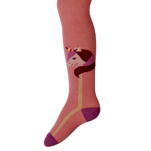 Kindermaat Maillot Ewers  - Roze met Eenhoorn Unicorn - Goudkleurig Metaaldraad LUREX