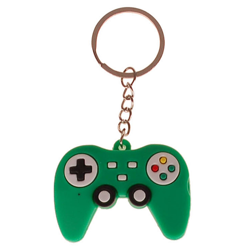 Sleutelhanger - Game Controller - Groen - PVC - 4cm