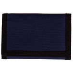 Klittenband Portemonnee Effen Blauw met Zwart - 12x9cm