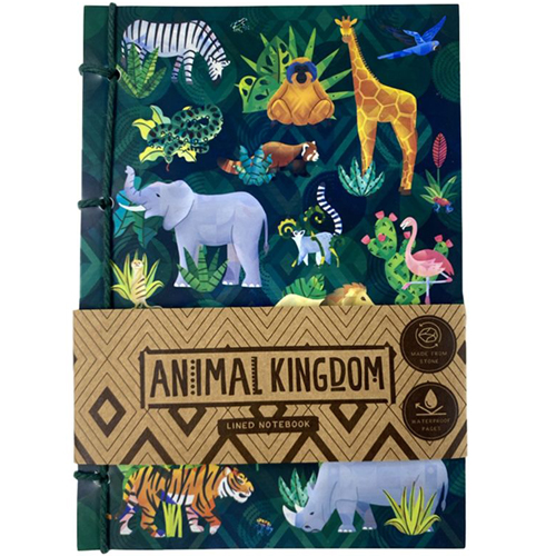 Notitieboek Animal Kingdom - A5 STEENPAPIER - Gelinieerd