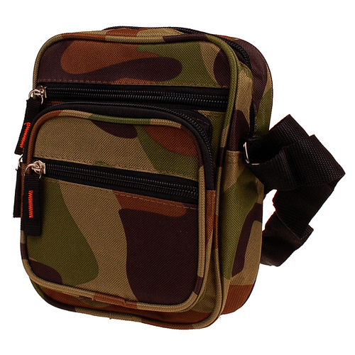 Schoudertasje Woodland Camouflage - Front