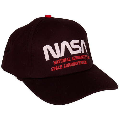 Pet NASA logo Zwart met Rode Tekst - Verstelbaar 