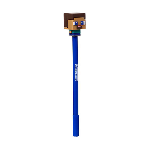 Pen Blauw - Minecraft Steve Blauw Chibi-Top - Uitwisbaar Inkredible - 17.5cm