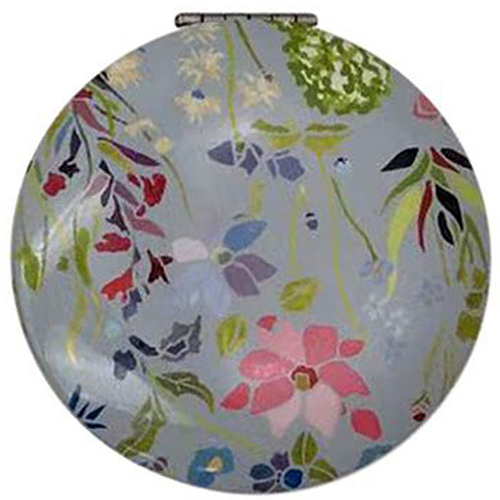 Compact Make Up Spiegeltje Tuin Gekleurd Julie Dodsworth - Lichtblauw - 6,5cm